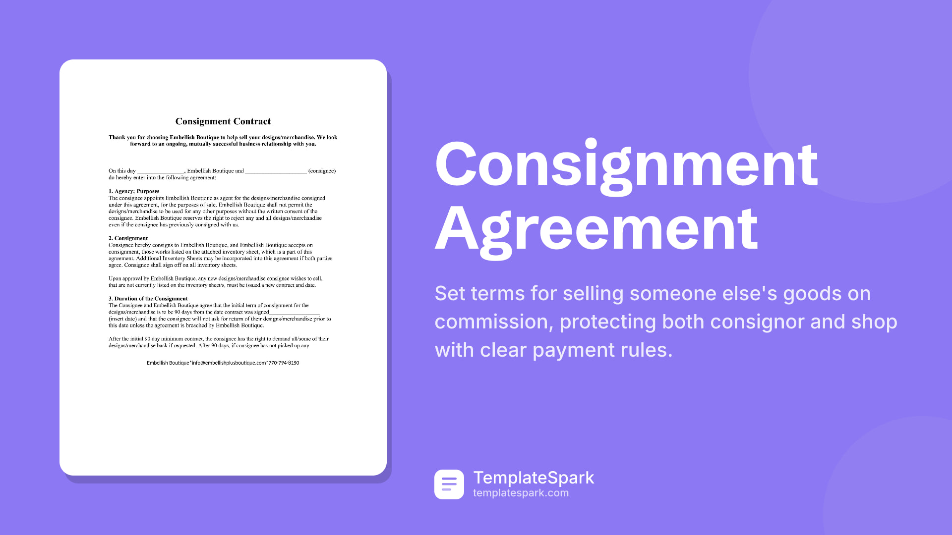 Consignment Agreement