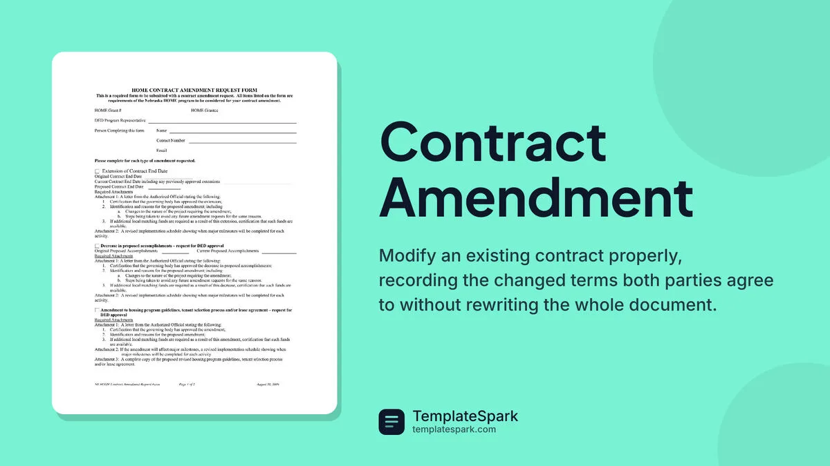 Contract Amendment Contract Amendment