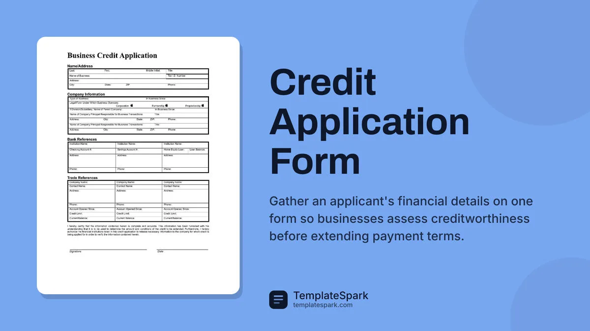 Credit Application Form