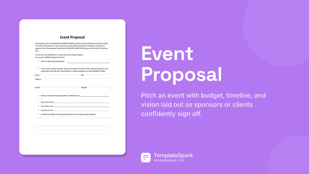 Event Proposal Event Proposal