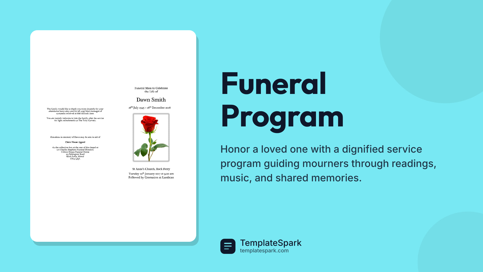 Funeral Program preview