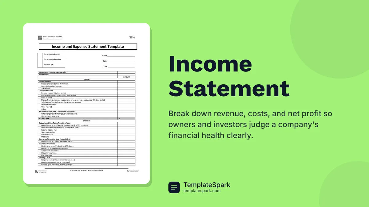 Income Statement Income Statement