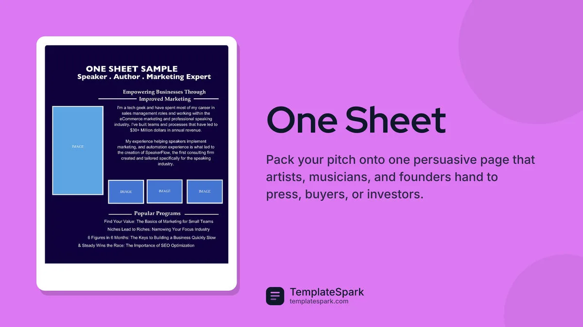 One Sheet One Sheet