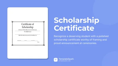 Scholarship Certificate