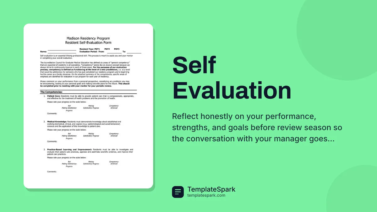 Self Evaluation Self Evaluation