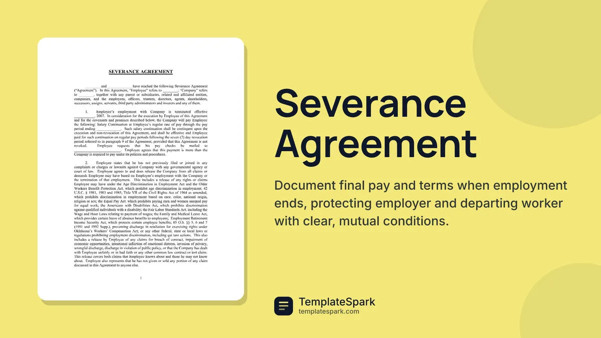 Severance Agreement Severance Agreement