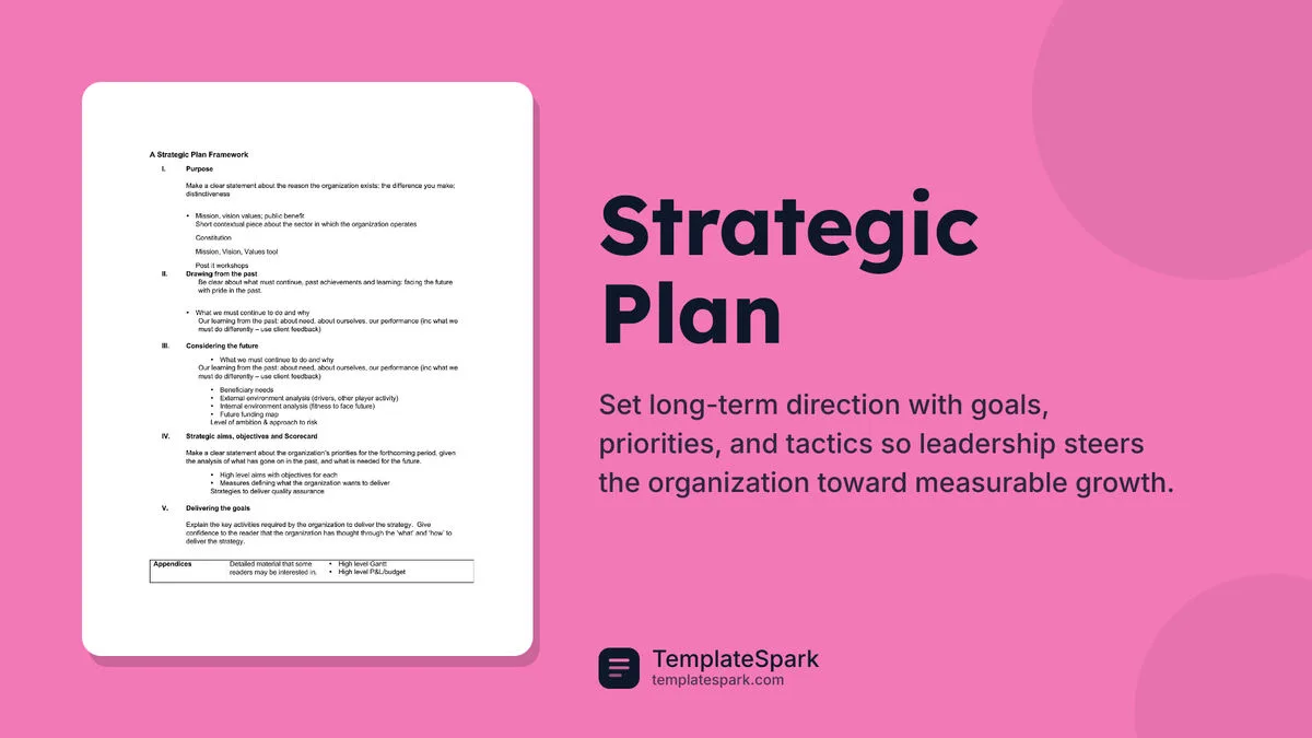 Strategic Plan Strategic Plan