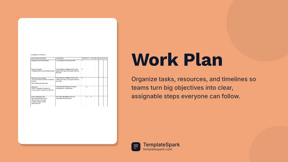 Work Plan Work Plan
