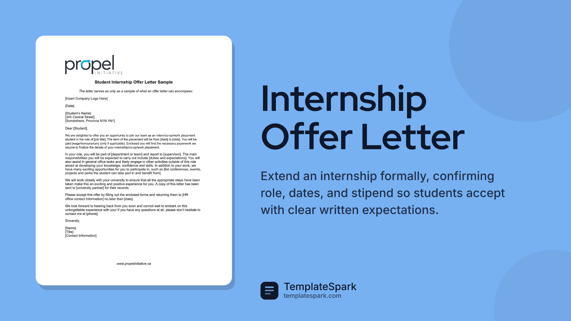 Internship Offer Letter