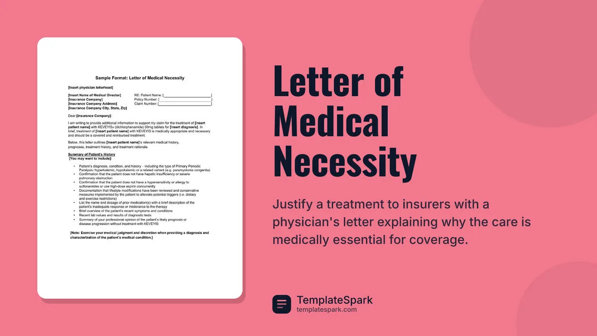 Letter of Medical Necessity Letter of Medical Necessity