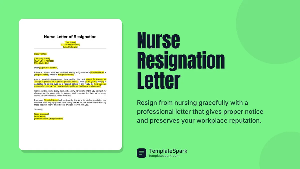 Nurse Resignation Letter Nurse Resignation Letter