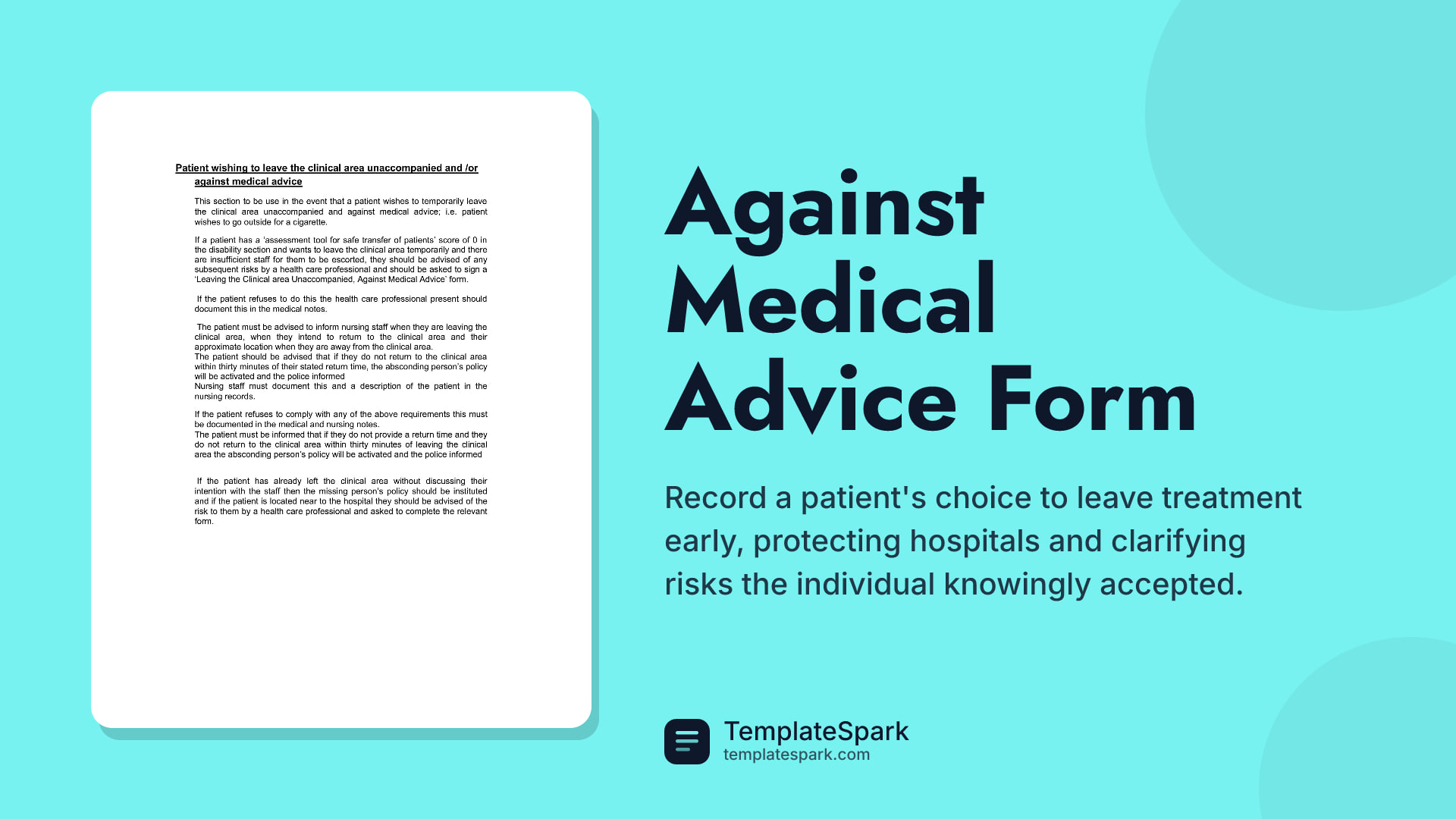 Against Medical Advice Form