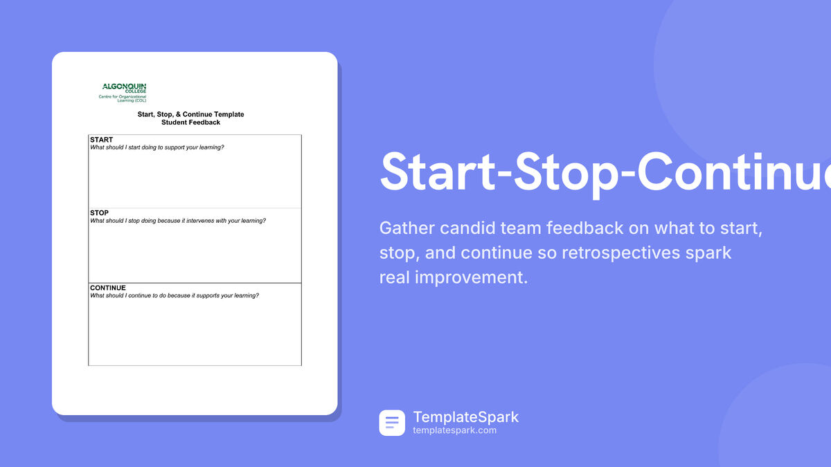 Start-Stop-Continue preview