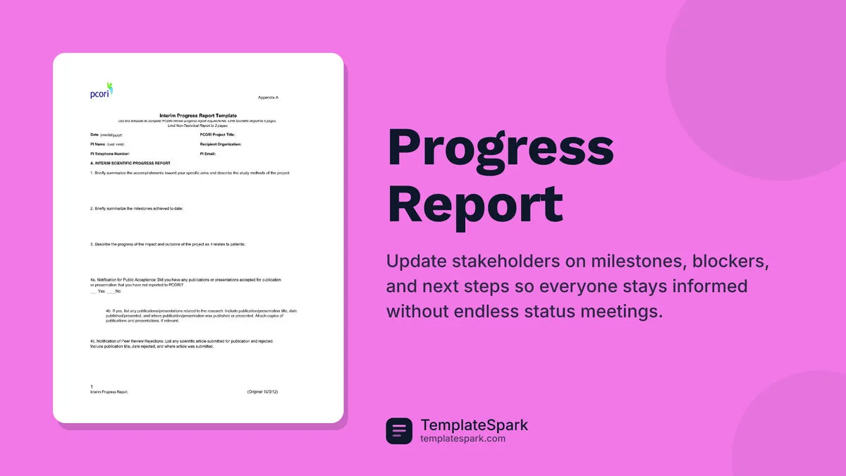 Progress Report Progress Report