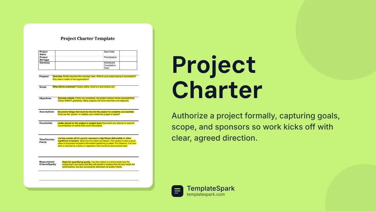 Project Charter Project Charter