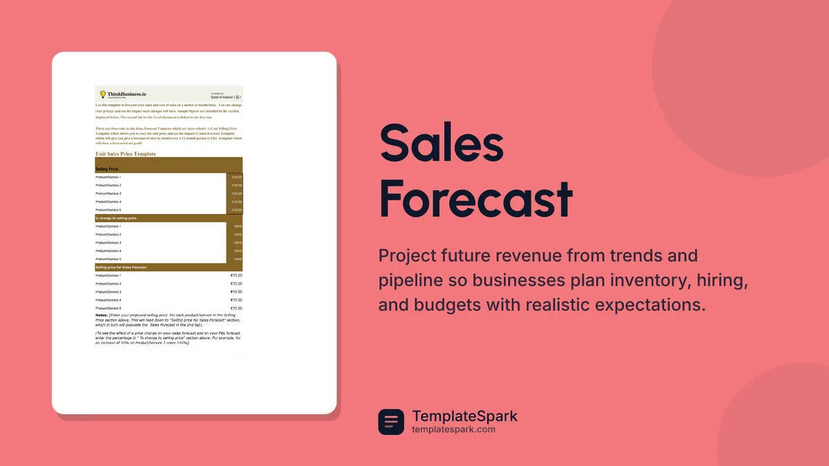 Sales Forecast Sales Forecast