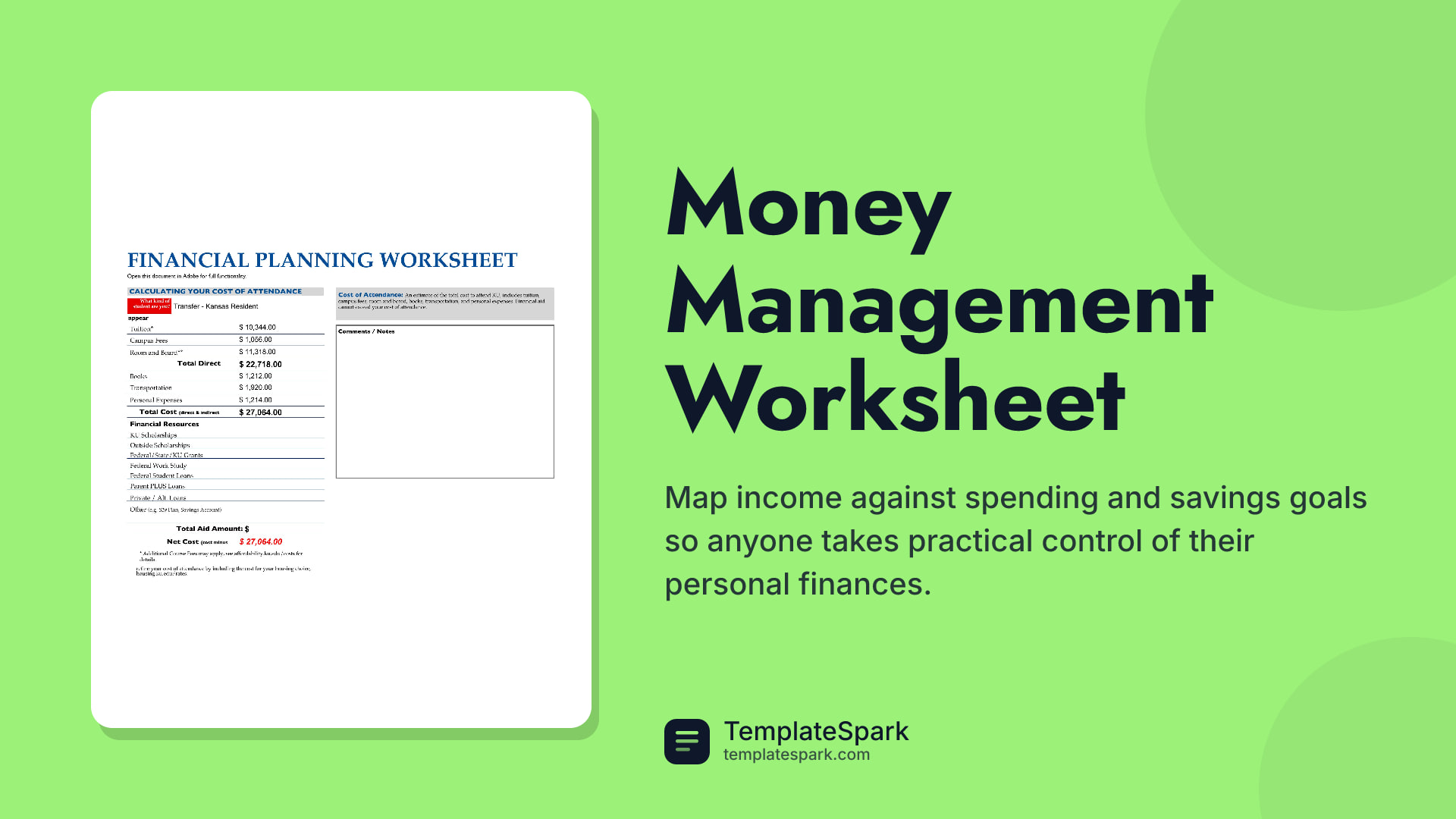 Money Management Worksheet