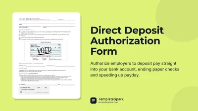 Direct Deposit Authorization Form