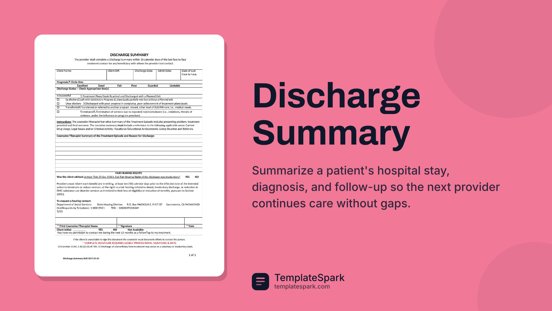 Discharge Summary preview