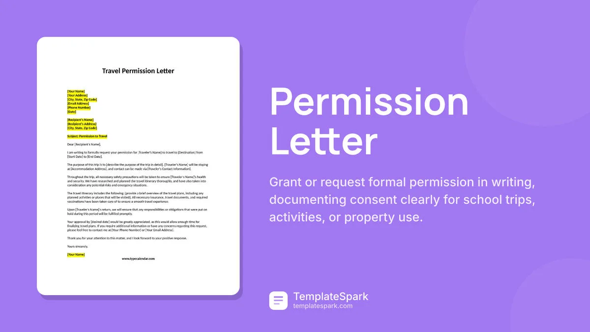 Permission Letter Permission Letter