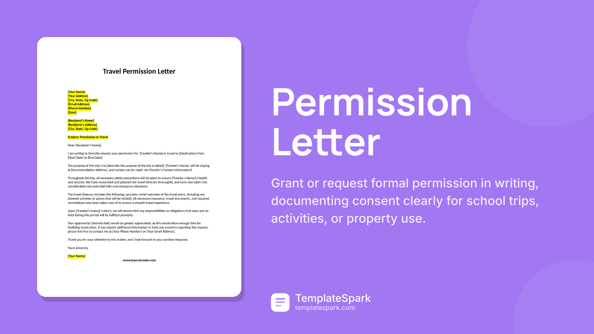 Permission Letter preview