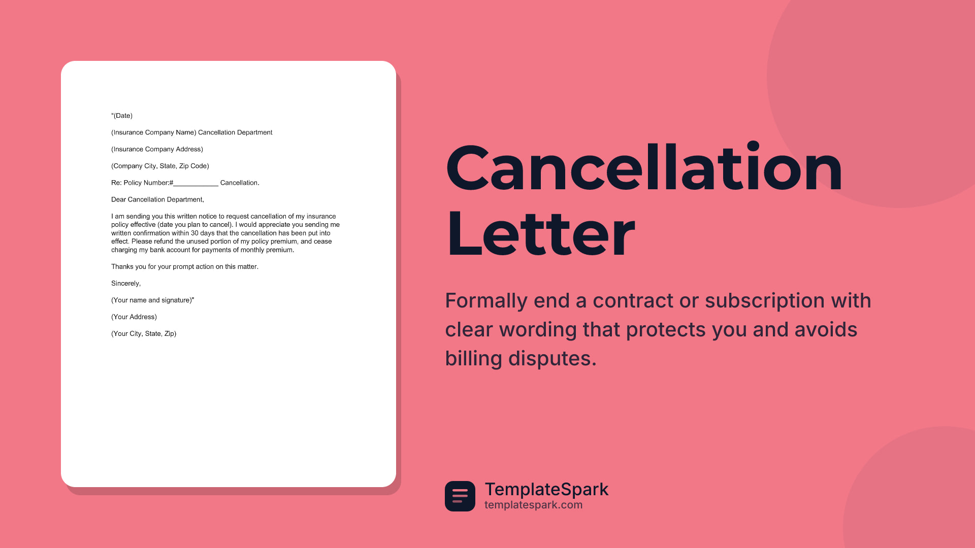 Cancellation Letter