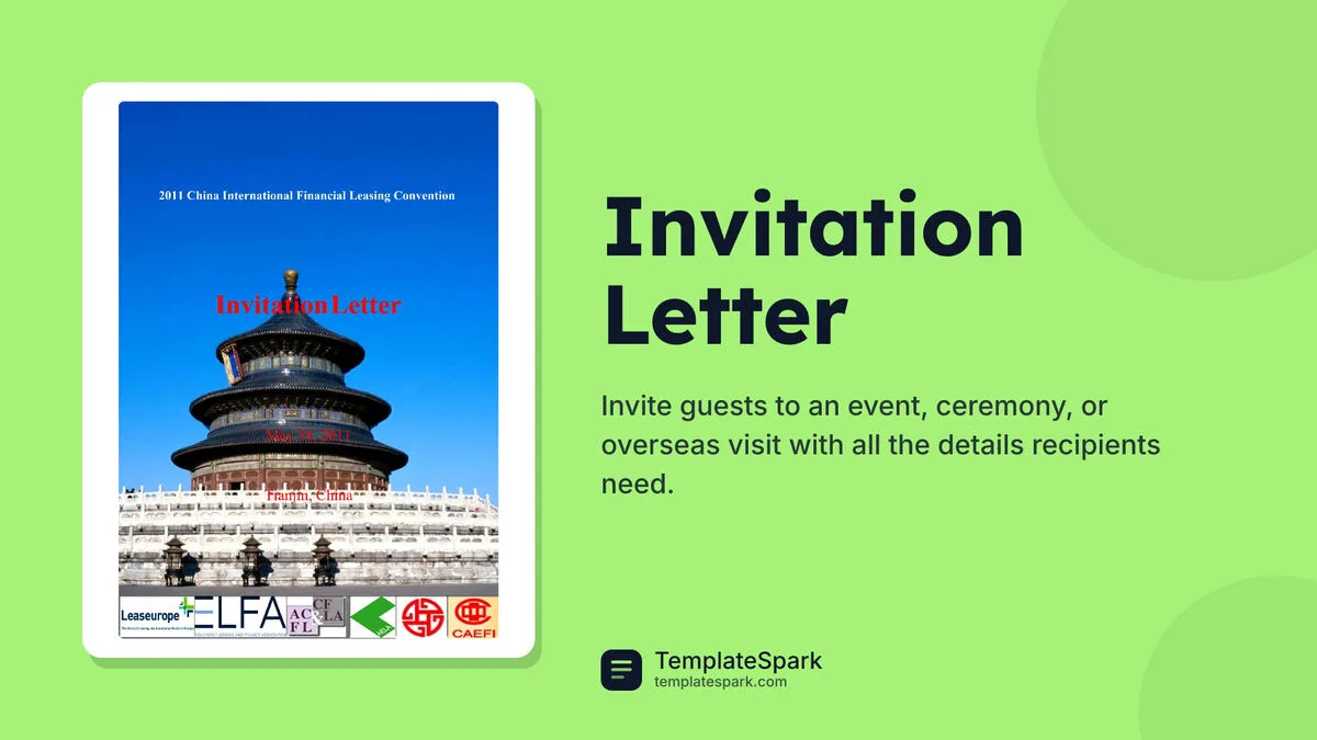 Invitation Letter Invitation Letter