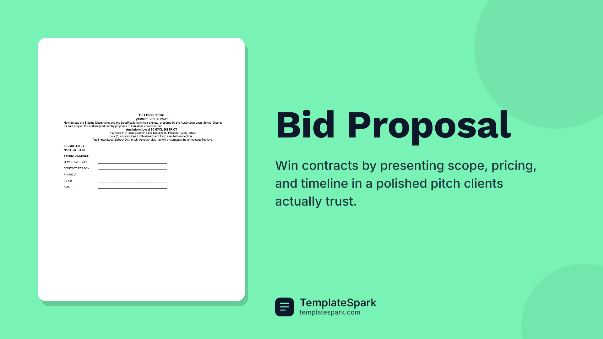 Bid Proposal