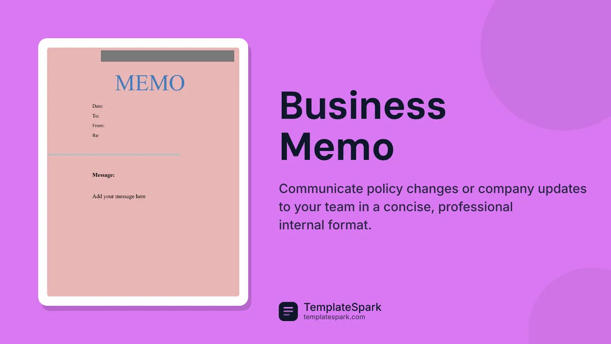 Business Memo Business Memo