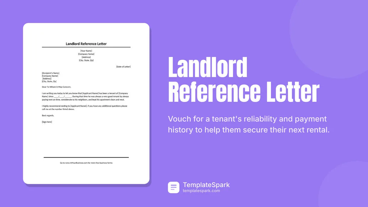 Landlord Reference Letter Landlord Reference Letter