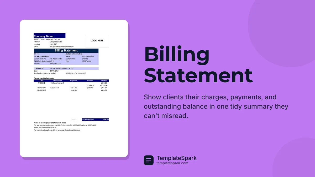 Billing Statement Billing Statement