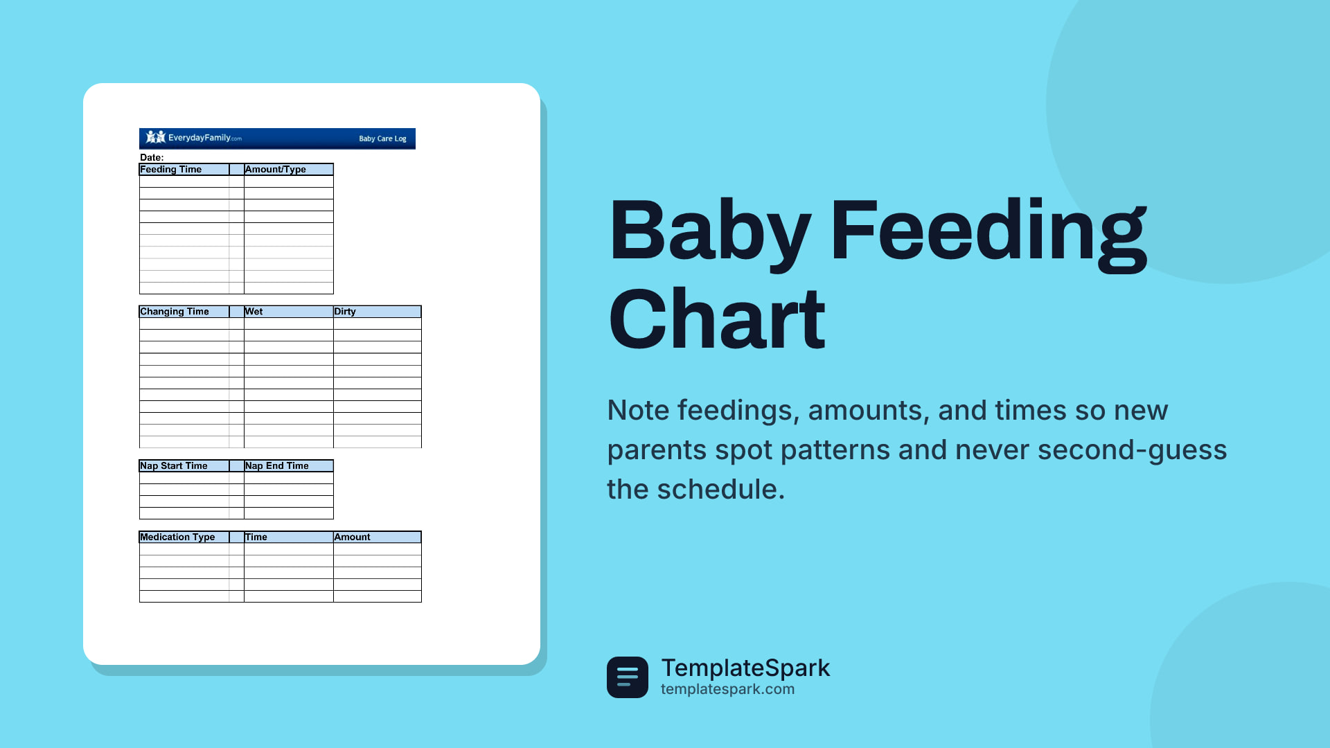 Baby Feeding Chart preview