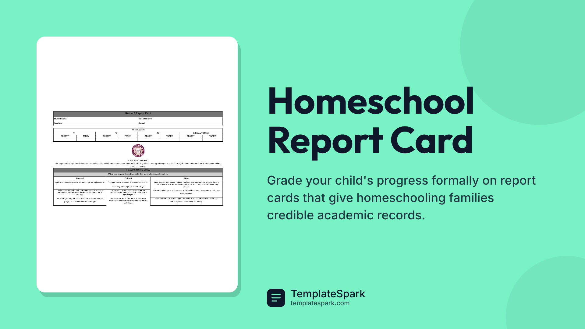 Homeschool Report Card preview