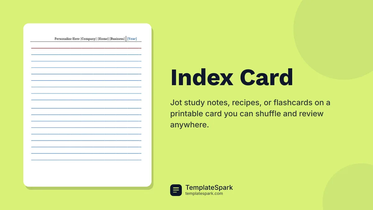 Index Card Index Card