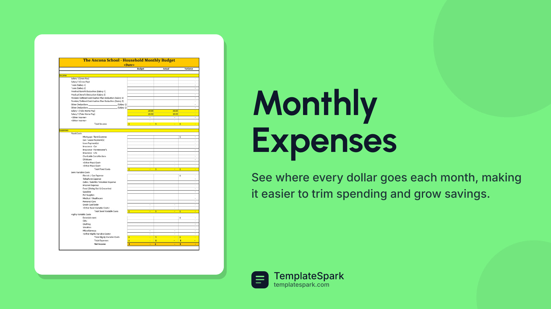 Monthly Expenses
