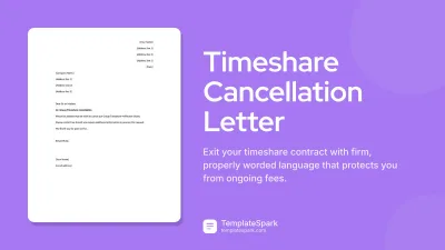 Timeshare Cancellation Letter