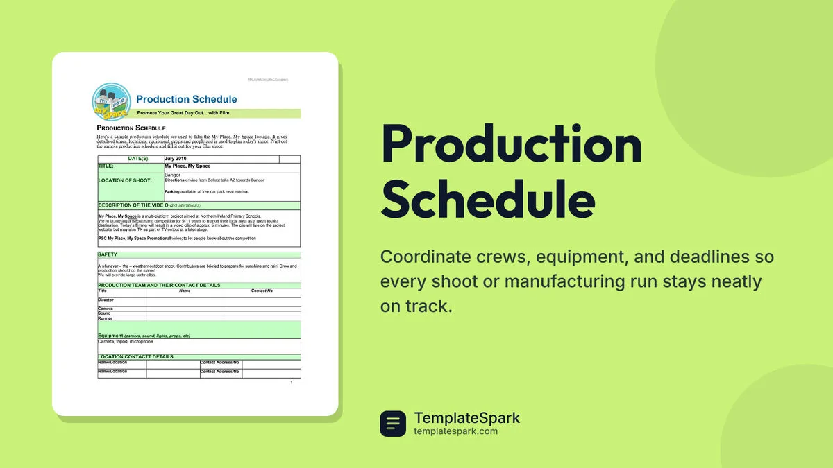 Production Schedule