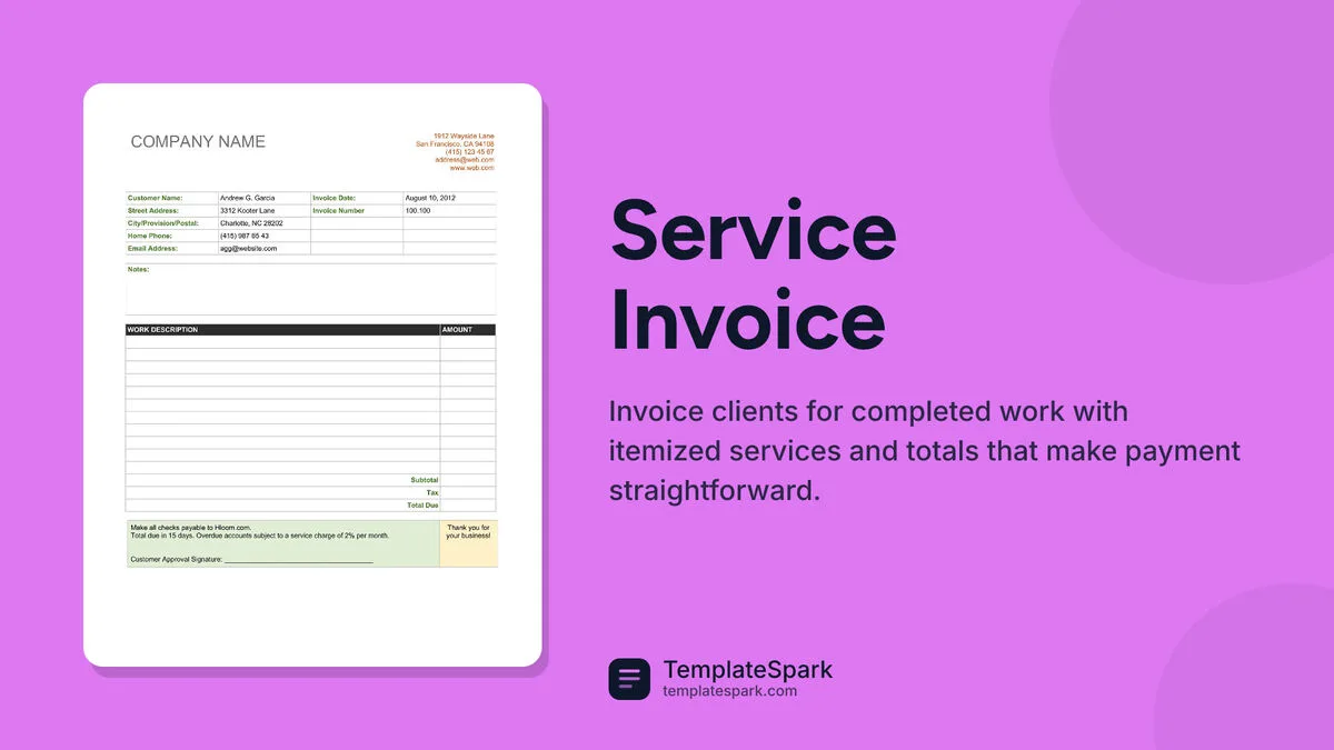 Service Invoice Service Invoice