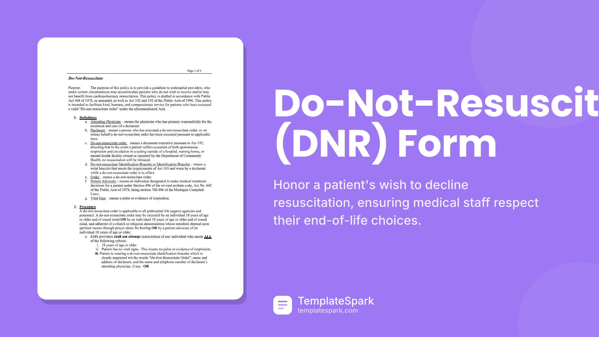 Do-Not-Resuscitate (DNR) Form