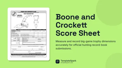 Boone and Crockett Score Sheet