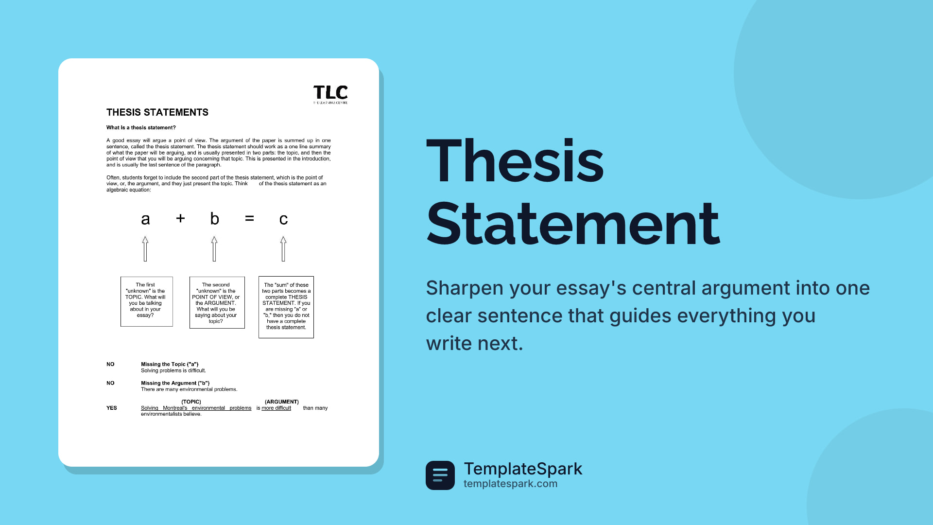 Thesis Statement preview