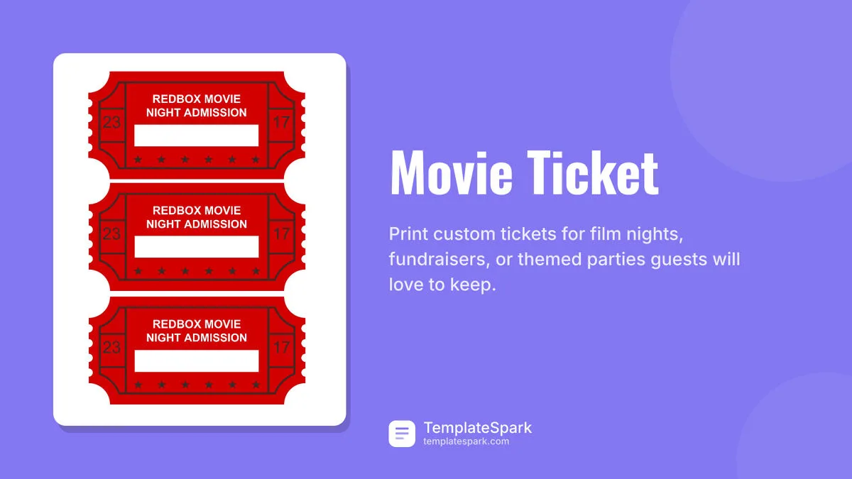 Movie Ticket Movie Ticket