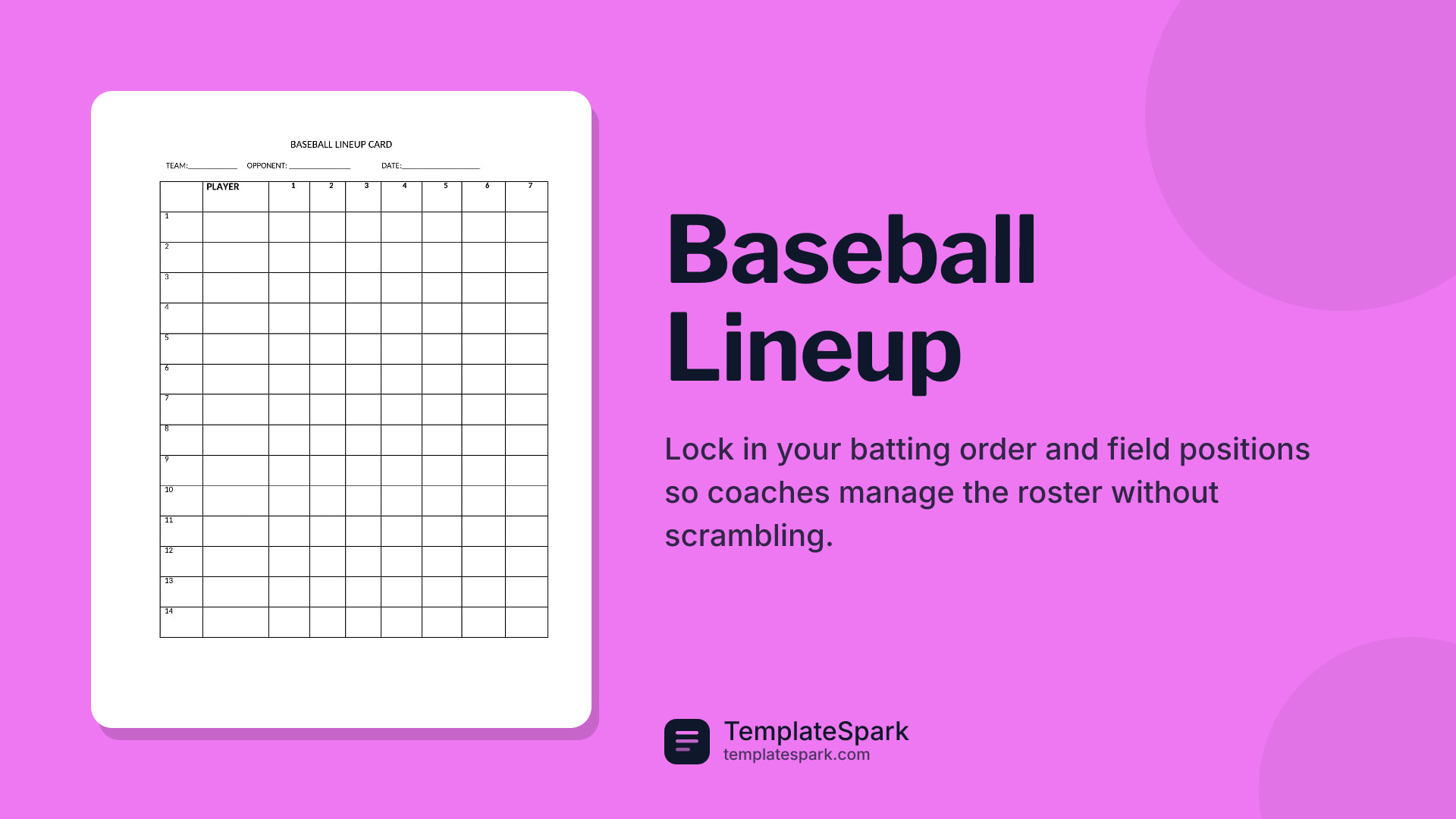 Baseball Lineup