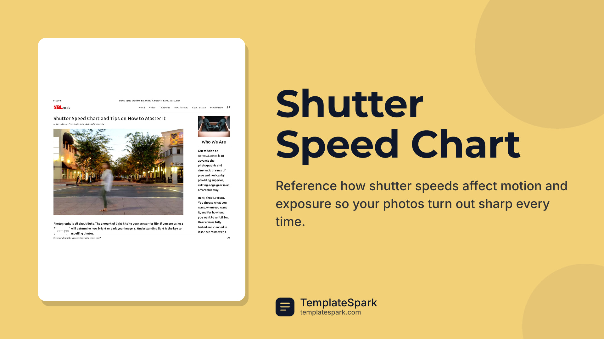 Shutter Speed Chart preview