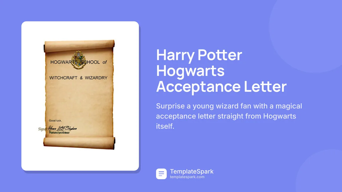 Harry Potter Hogwarts Acceptance Letter Harry Potter Hogwarts Acceptance Letter