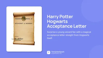 Harry Potter Hogwarts Acceptance Letter