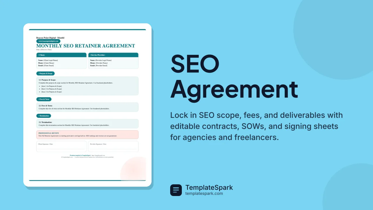 SEO Agreement SEO Agreement