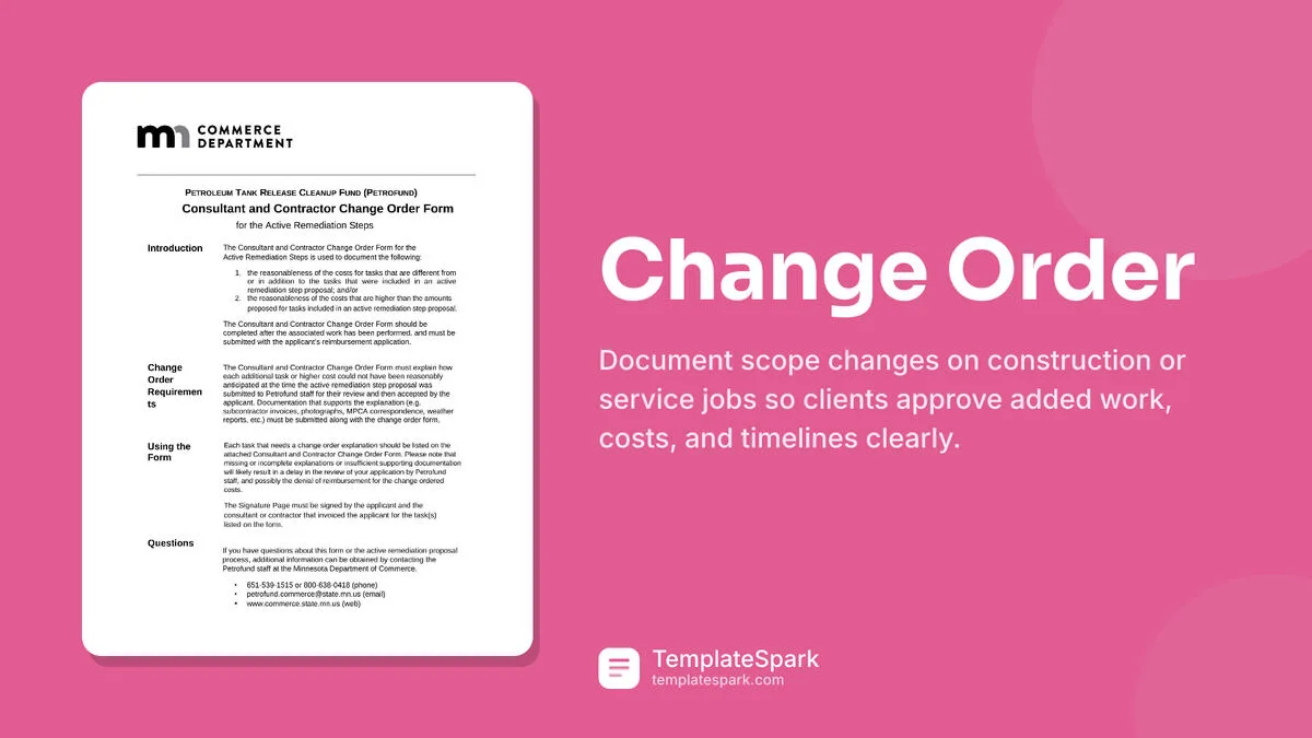 Change Order Change Order