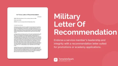 Military Letter Of Recommendation
