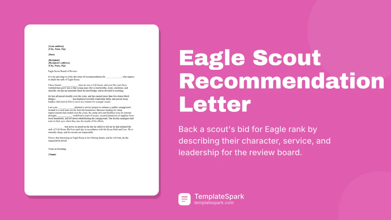 Eagle Scout Recommendation Letter Eagle Scout Recommendation Letter